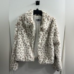 BRAND NEW - Faux Fur Leopard Print Jacket